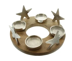 Adventskränze|Frank Handels GmbH & Co. KG Adventskranz "Silbersterne"