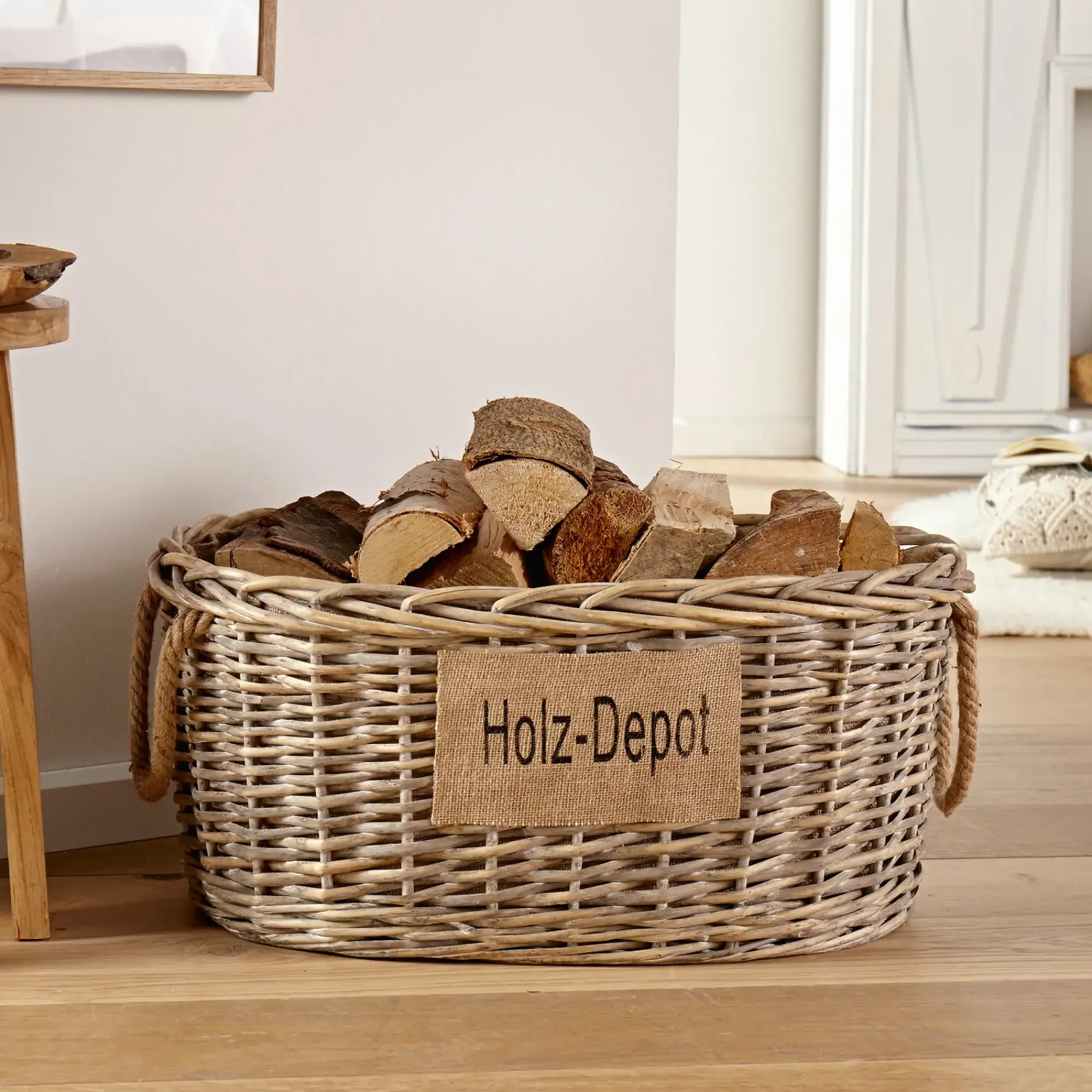 Füllkörbe & Universalkörbe|Holzkörbe & Holzständer|Frank Handels GmbH & Co. KG Aufbewahrungskorb "Holz-Depot"