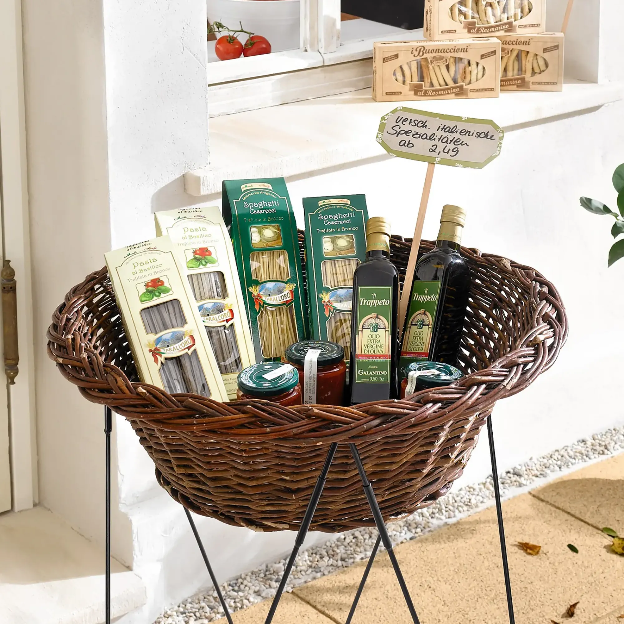 Ladendeko|Auslagekörbe & Regalkörbe|Frank Handels GmbH & Co. KG Auslagekorb "Naturweide", rund