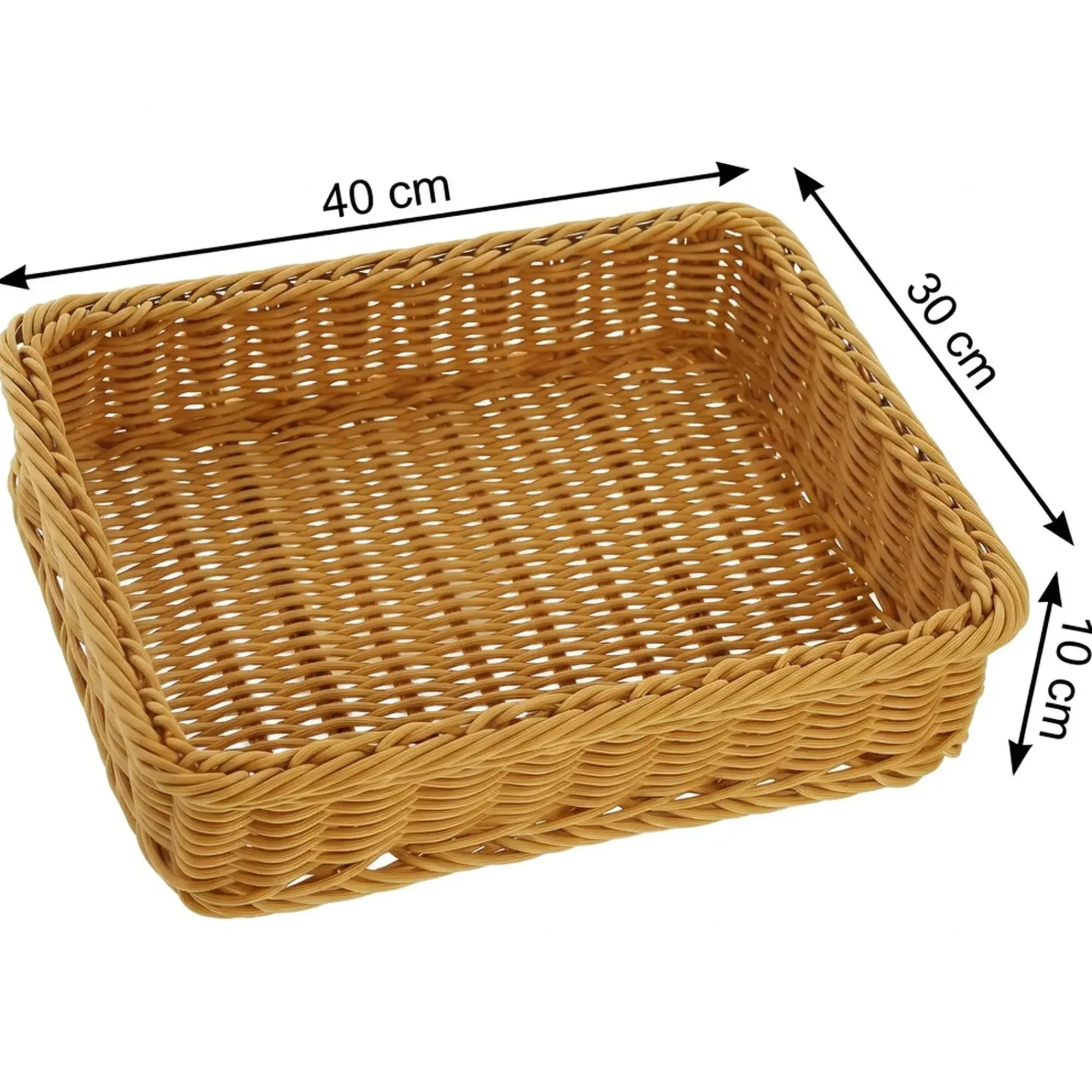 Ladendeko|Auslagekörbe & Regalkörbe|Frank Handels GmbH & Co. KG Auslagekorb "Poly", 30 x 40 x 10 cm