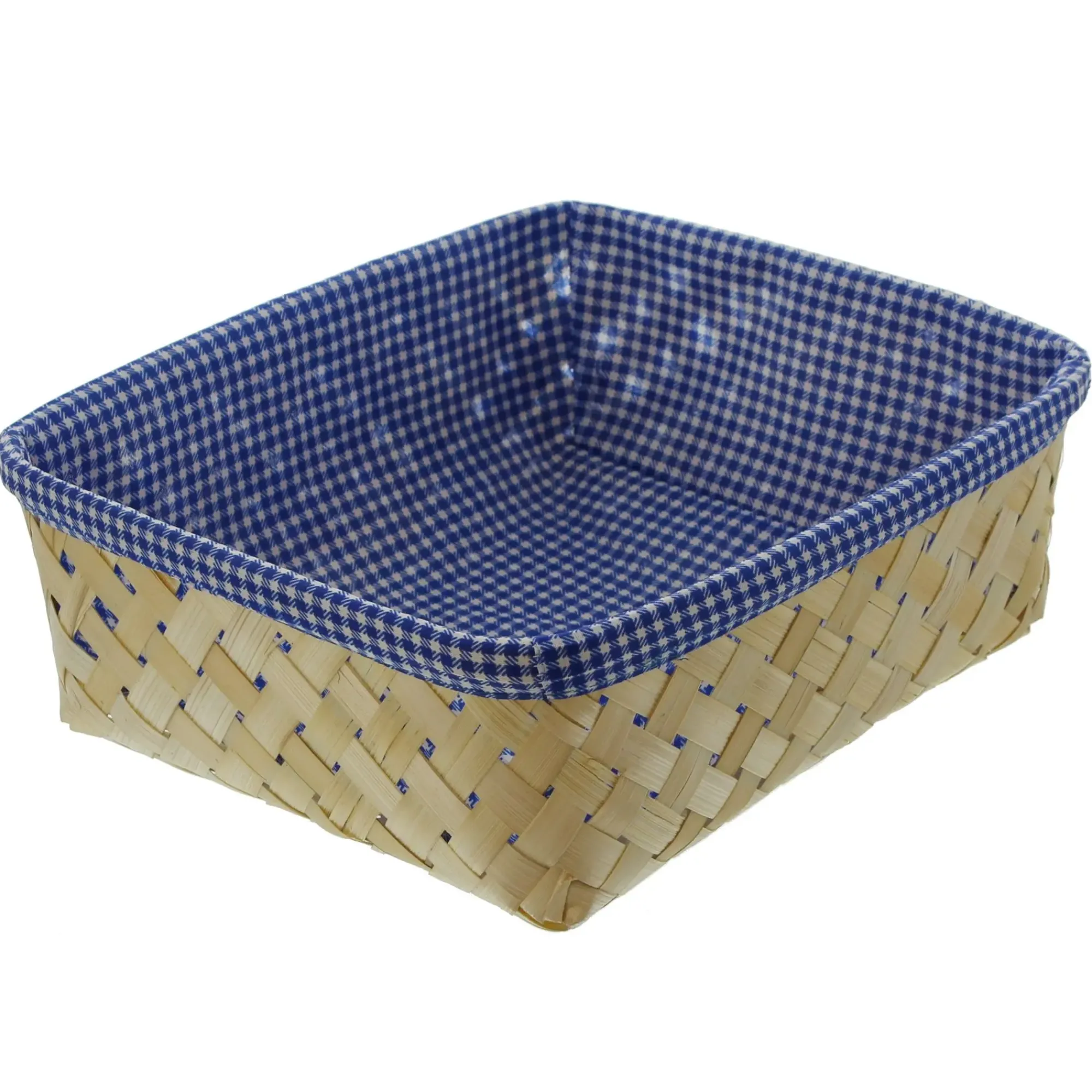 Brotkörbe|Küche|Frank Handels GmbH & Co. KG Bambusschale "Blau kariert"