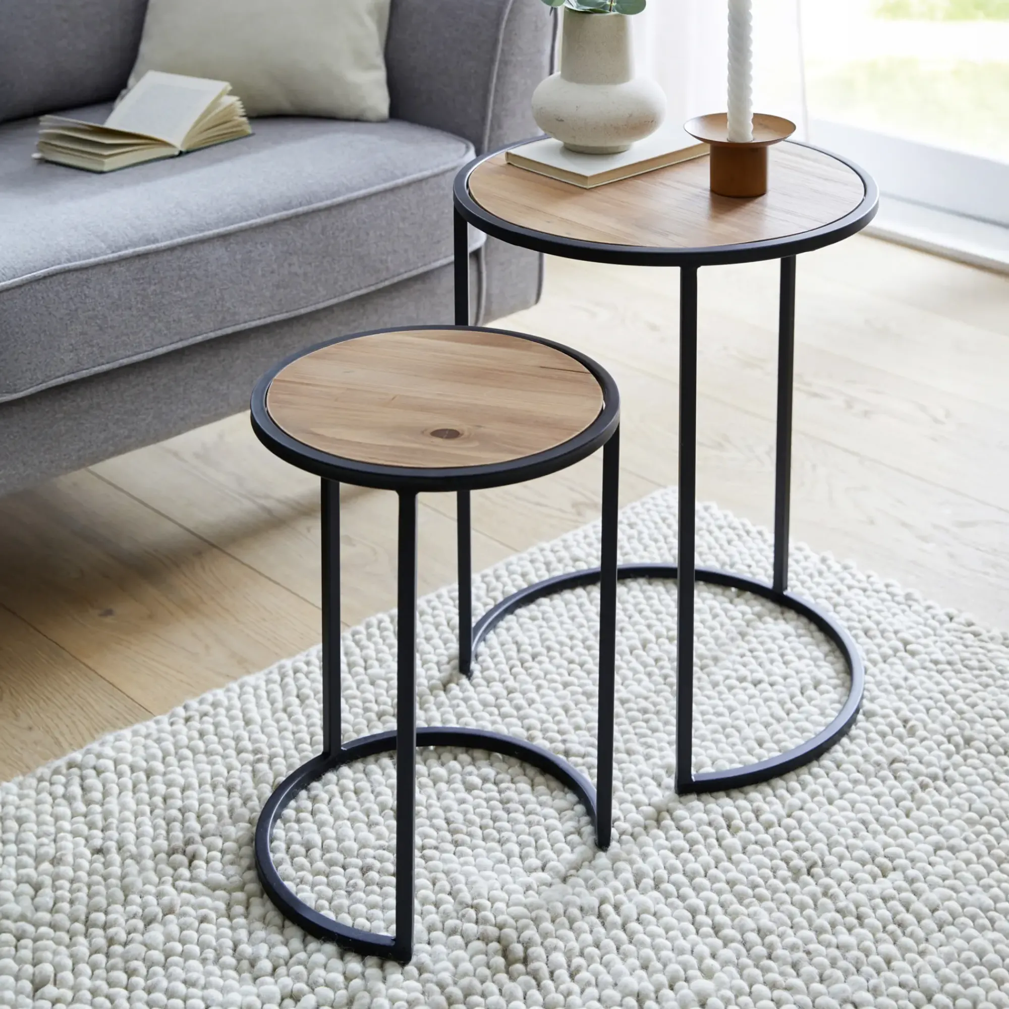 Tische|Frank Handels GmbH & Co. KG Beistelltisch "Circle", 2er Set