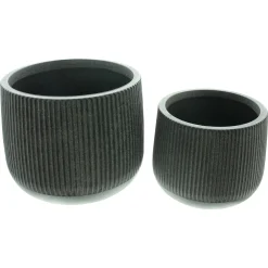 Übertöpfe|Frank Handels GmbH & Co. KG Übertopf "Rillen", 2er Set