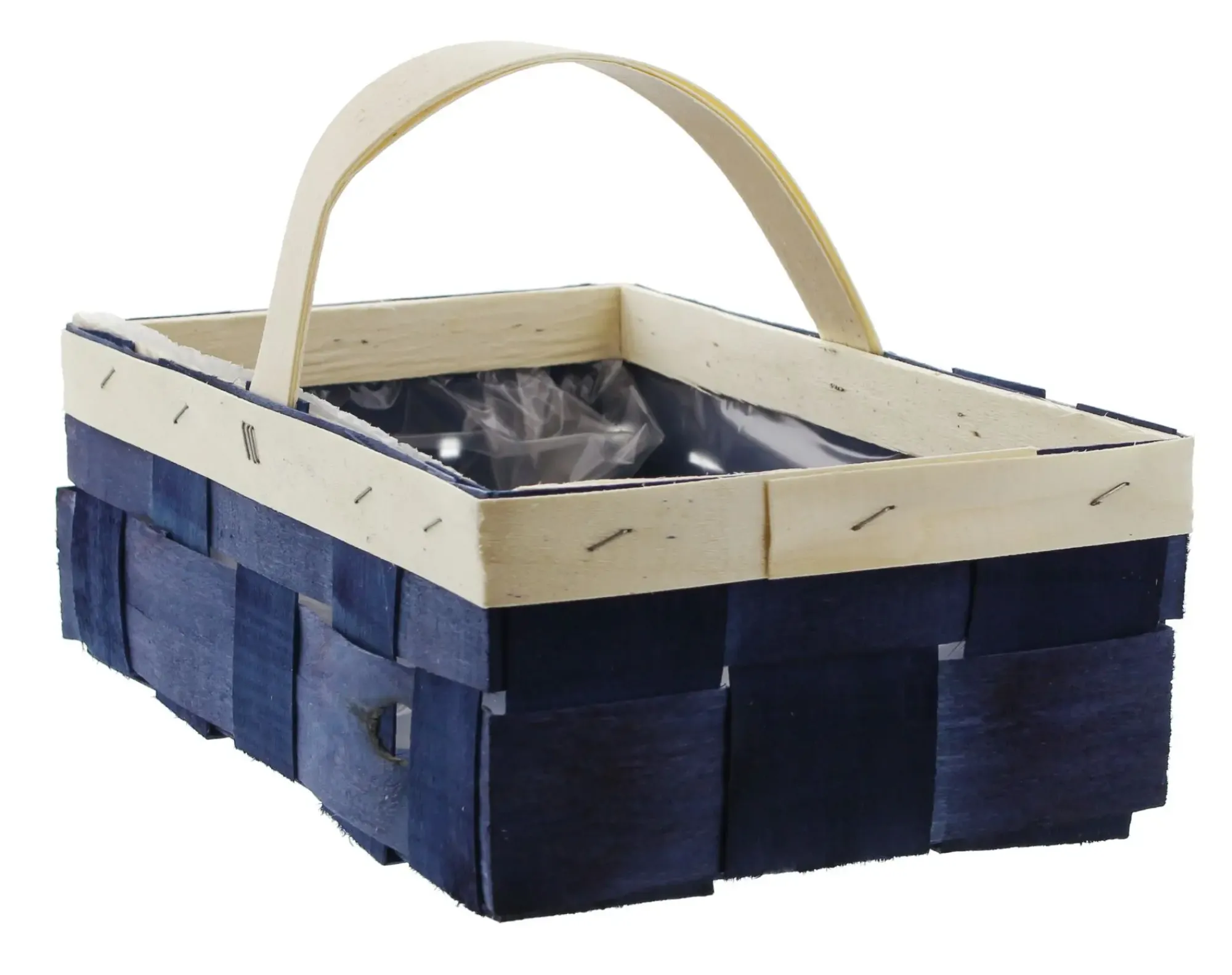 Erntekörbe|Spankörbe|Frank Handels GmbH & Co. KG Bügelkorb "Gefärbt", blau