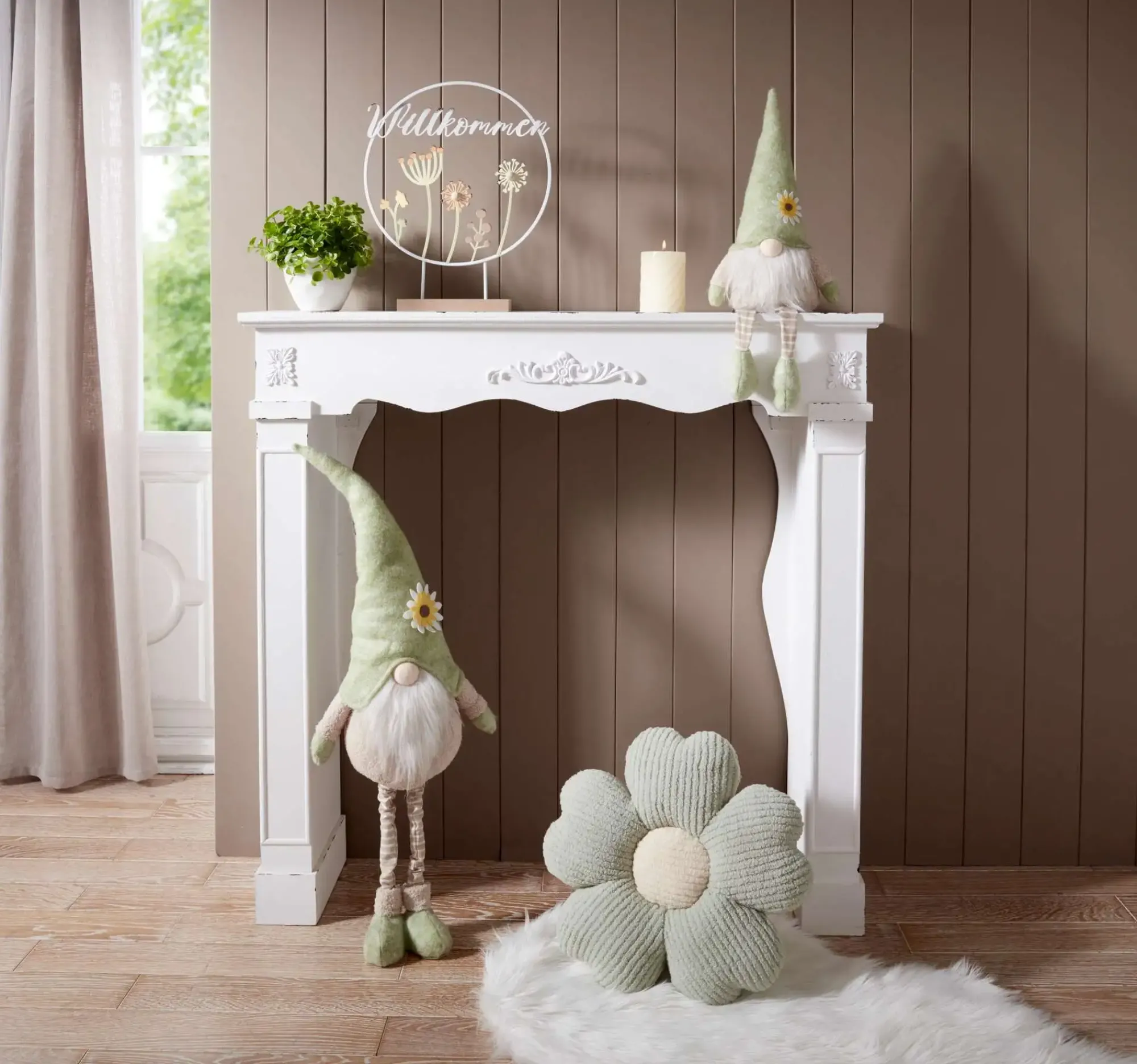 Kinderzimmer|Kissen & Innenkissen|Frank Handels GmbH & Co. KG Blütenkissen "Cordsamt"