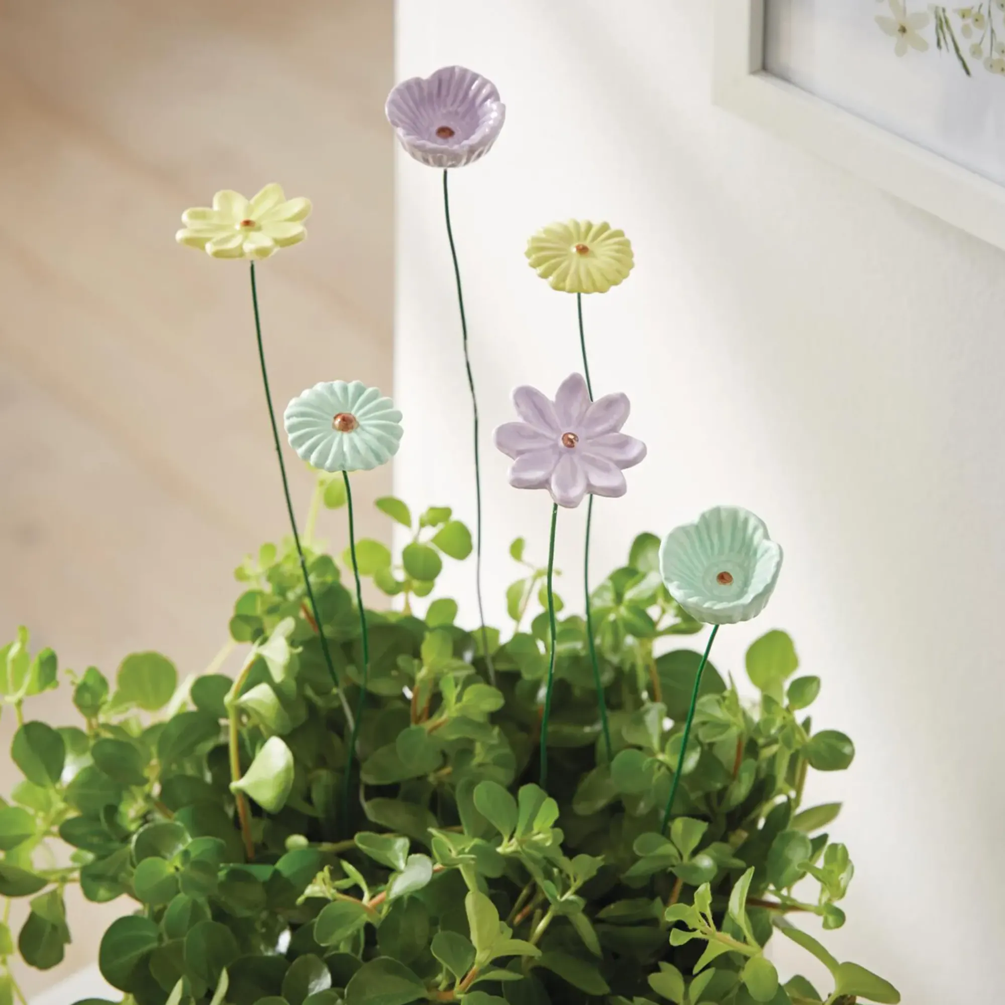 Deko- Und Wohnaccessoires|Streuer & Stecker|Frank Handels GmbH & Co. KG Blumenstecker "Pastellblüten", 6er Set