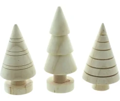 Tannenbäume|Frank Handels GmbH & Co. KG Bäumchen "Holz", 3er Set