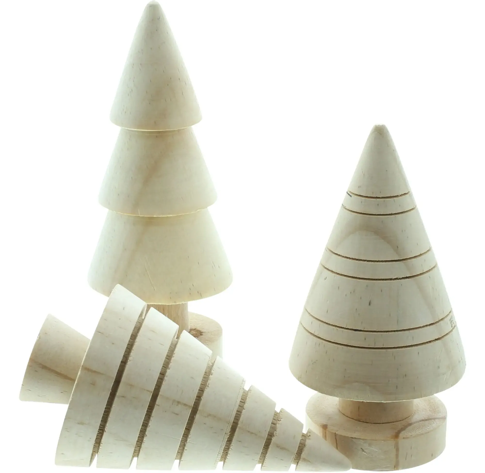 Tannenbäume|Frank Handels GmbH & Co. KG Bäumchen "Holz", 3er Set