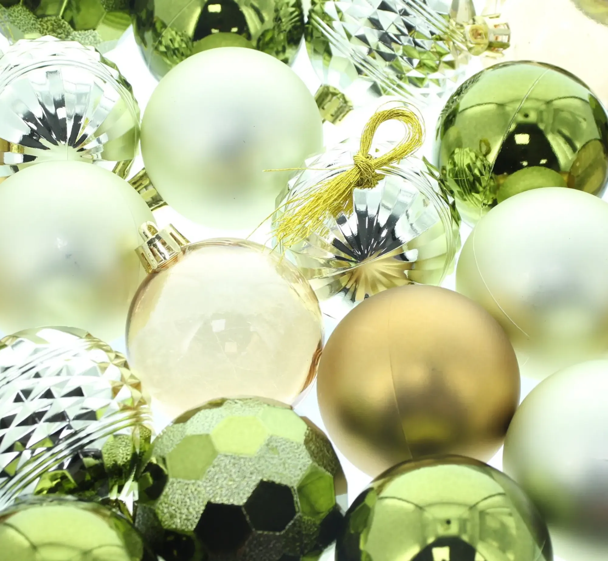 Weihnachtliche Dekokugeln|Baumschmuck|Frank Handels GmbH & Co. KG Christbaumkugel "Green & Gold", 36er Set