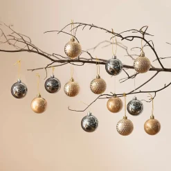 Weihnachtliche Dekokugeln|Baumschmuck|Frank Handels GmbH & Co. KG Christbaumkugel "Modern", 30er Set