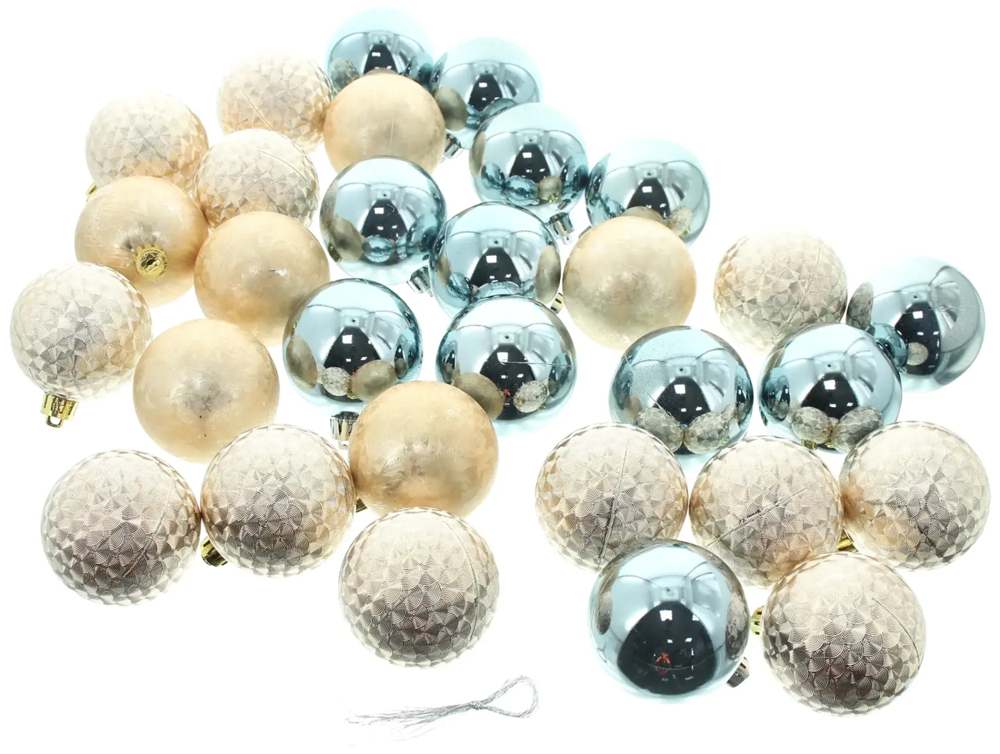 Weihnachtliche Dekokugeln|Baumschmuck|Frank Handels GmbH & Co. KG Christbaumkugel "Modern", 30er Set