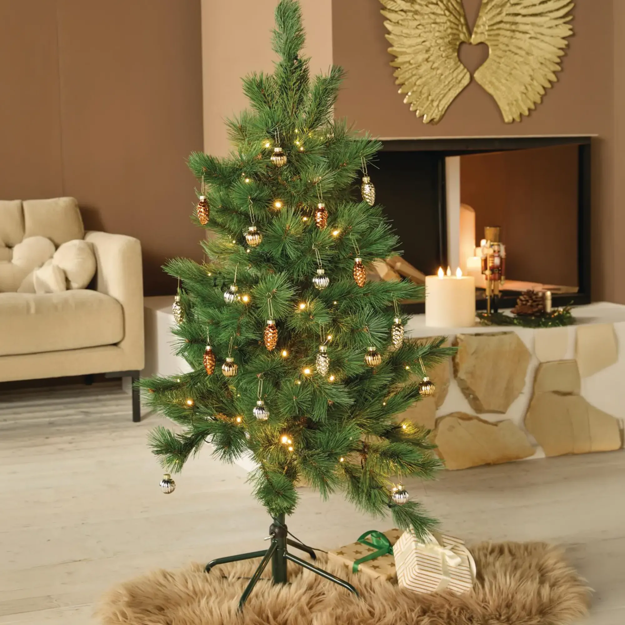Dekohänger|Baumschmuck|Frank Handels GmbH & Co. KG Christbaumschmuck "Zapfen & Kugeln", 27er Set