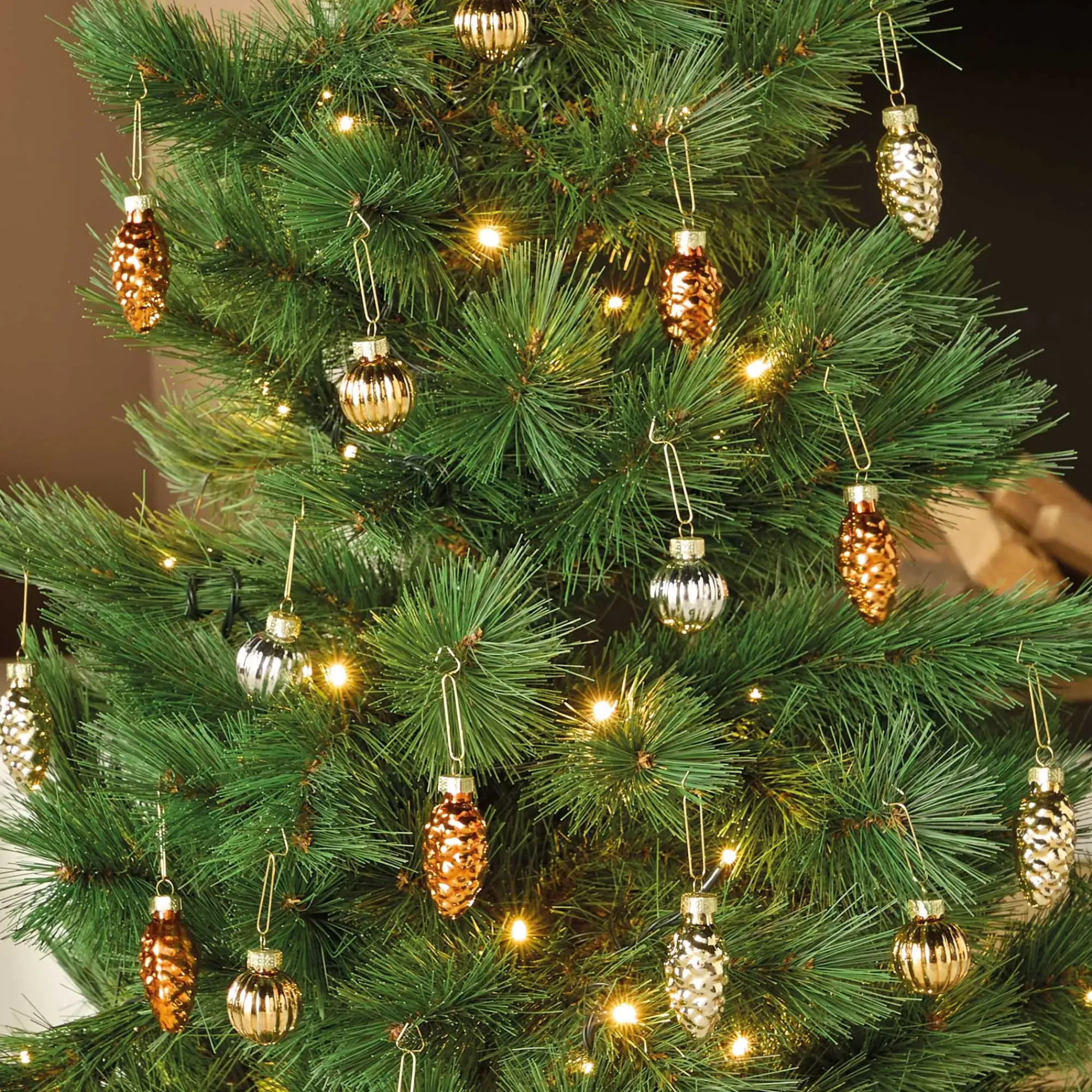 Dekohänger|Baumschmuck|Frank Handels GmbH & Co. KG Christbaumschmuck "Zapfen & Kugeln", 27er Set