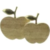 Deko- Und Wohnaccessoires|Herbstliche Dekofiguren|Frank Handels GmbH & Co. KG Deko-Apfel "Goldglanz", 2er Set