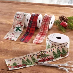 Zubehör Für Adventskränze|Weihnachtliche Kränze|Frank Handels GmbH & Co. KG Dekoband "Winterzeit", 4er Set