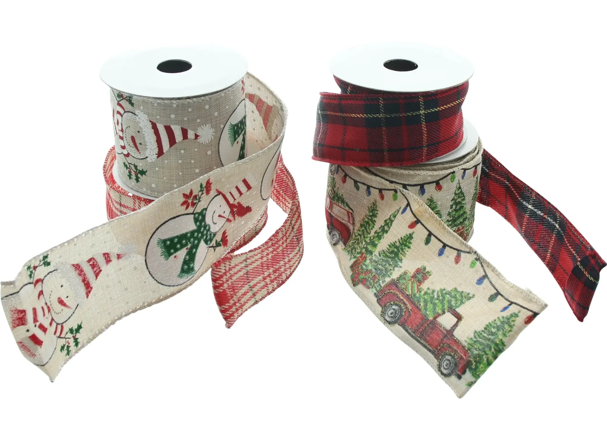 Zubehör Für Adventskränze|Weihnachtliche Kränze|Frank Handels GmbH & Co. KG Dekoband "Winterzeit", 4er Set