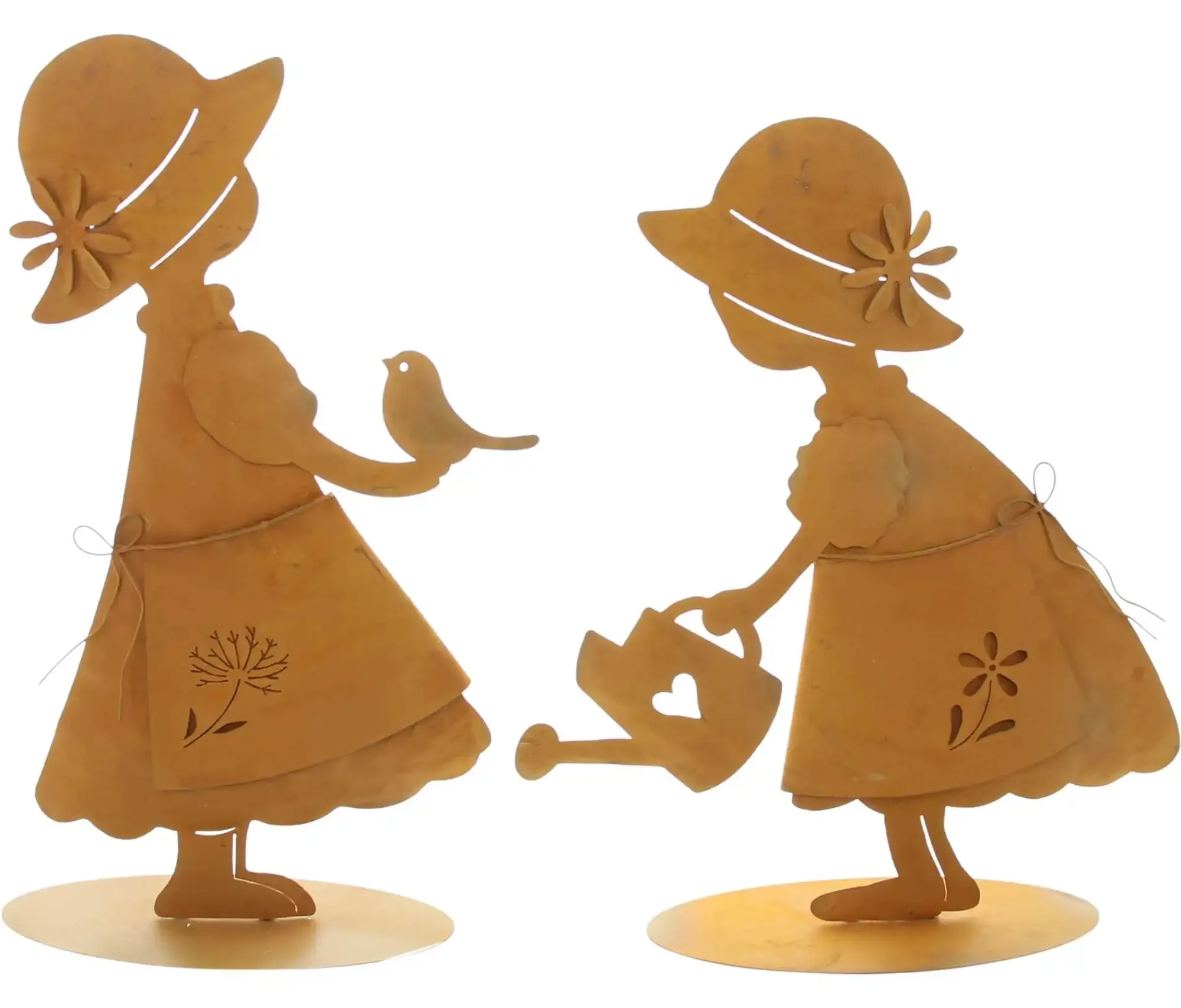Gartenfiguren|Dekofiguren|Frank Handels GmbH & Co. KG Dekofigur "Mädchen", 2er Set