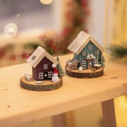 Weihnachtliche Dekofiguren|Weihnachtsmänner|Frank Handels GmbH & Co. KG Dekohaus "Winterzeit", 2er Set