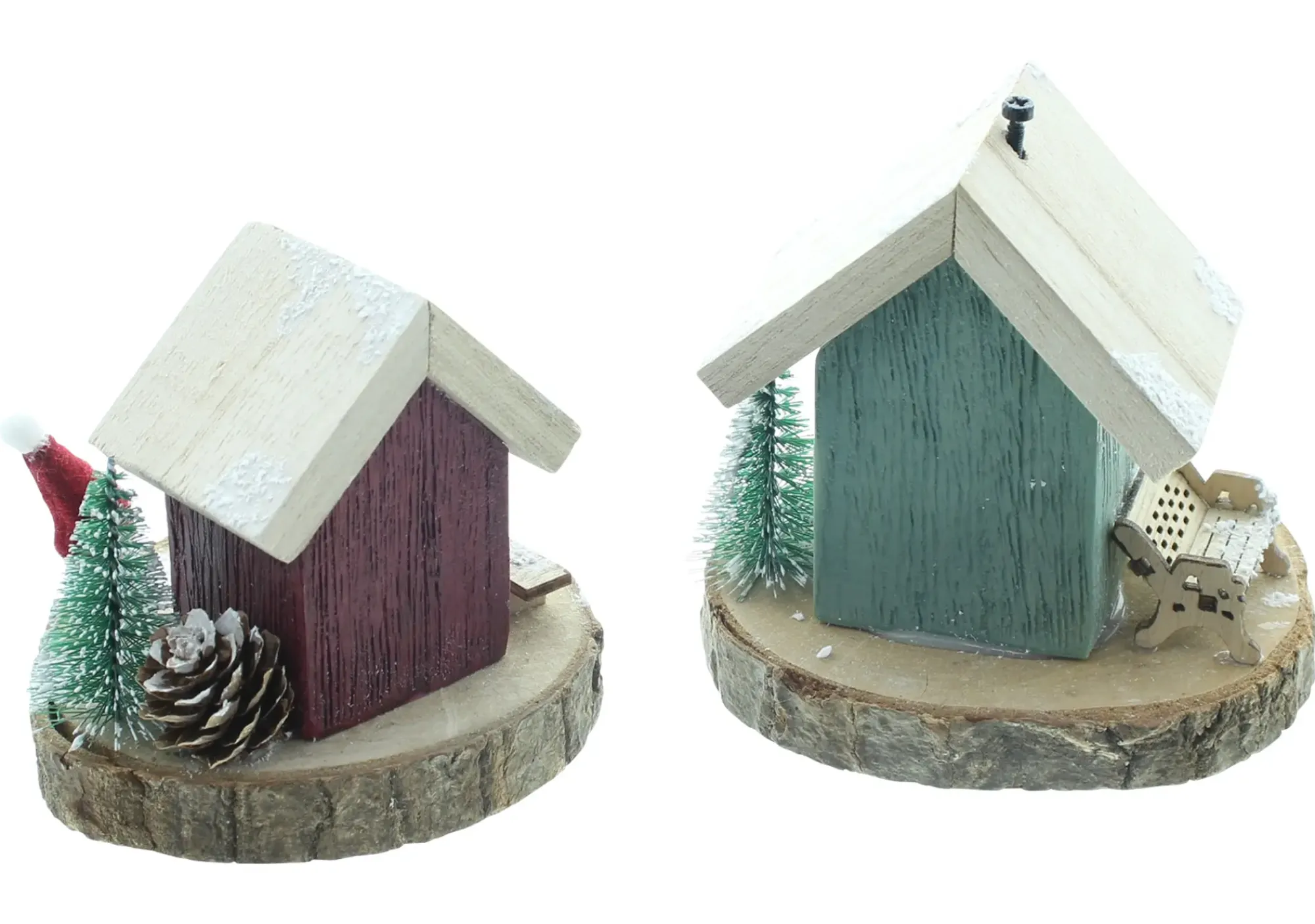 Weihnachtliche Dekofiguren|Weihnachtsmänner|Frank Handels GmbH & Co. KG Dekohaus "Winterzeit", 2er Set