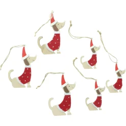 Dekohänger|Baumschmuck|Frank Handels GmbH & Co. KG Deko-Hänger "Weihnachtsdackel", 6er Set