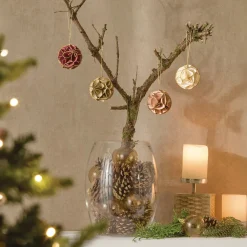 Dekohänger|Christbaumkugeln|Frank Handels GmbH & Co. KG Deko-Hänger "Weihnachtskugel", 4er Set