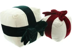 Weihnachtliche Kissen & Kissenhüllen|Frank Handels GmbH & Co. KG Deko-Kissen "Geschenk", 2er Set