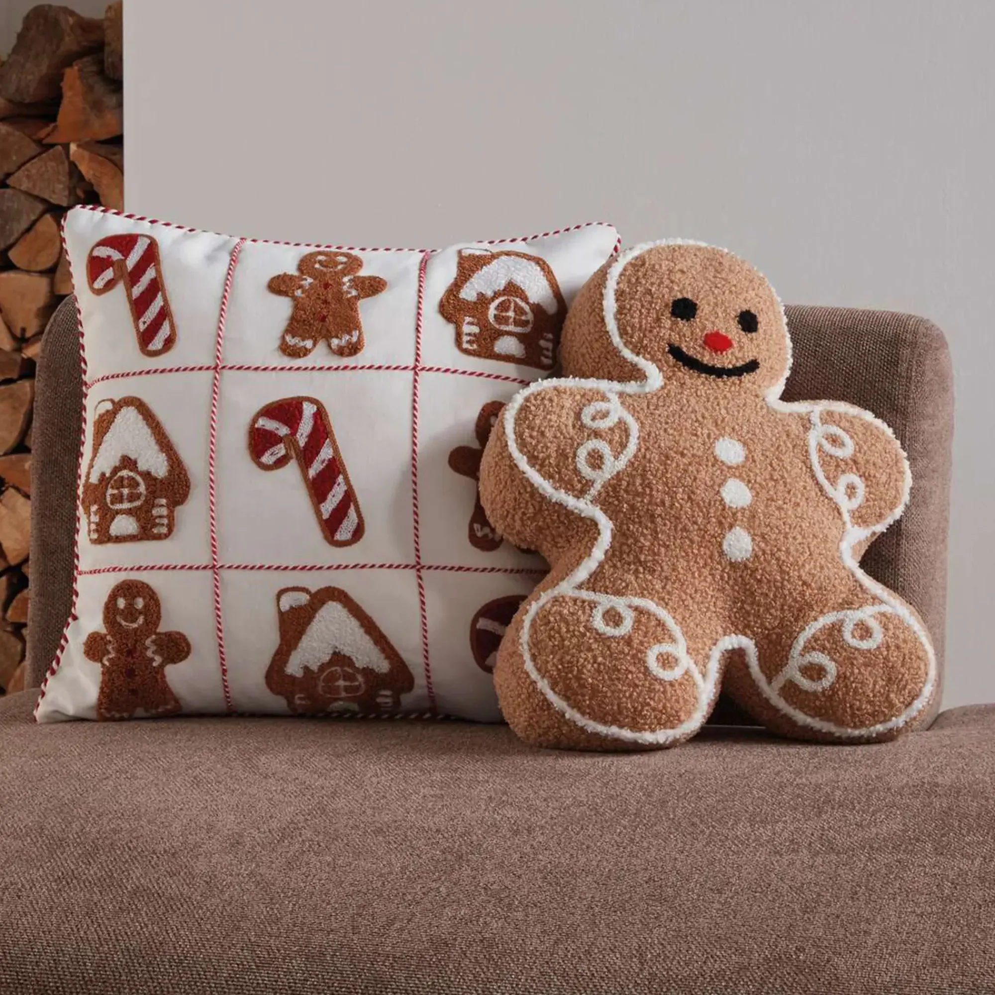 Weihnachtliche Kissen & Kissenhüllen|Frank Handels GmbH & Co. KG Dekokissen "Gingerbread"
