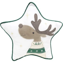 Weihnachtliche Kissen & Kissenhüllen|Frank Handels GmbH & Co. KG Deko-Kissen "Stern mit Elch"