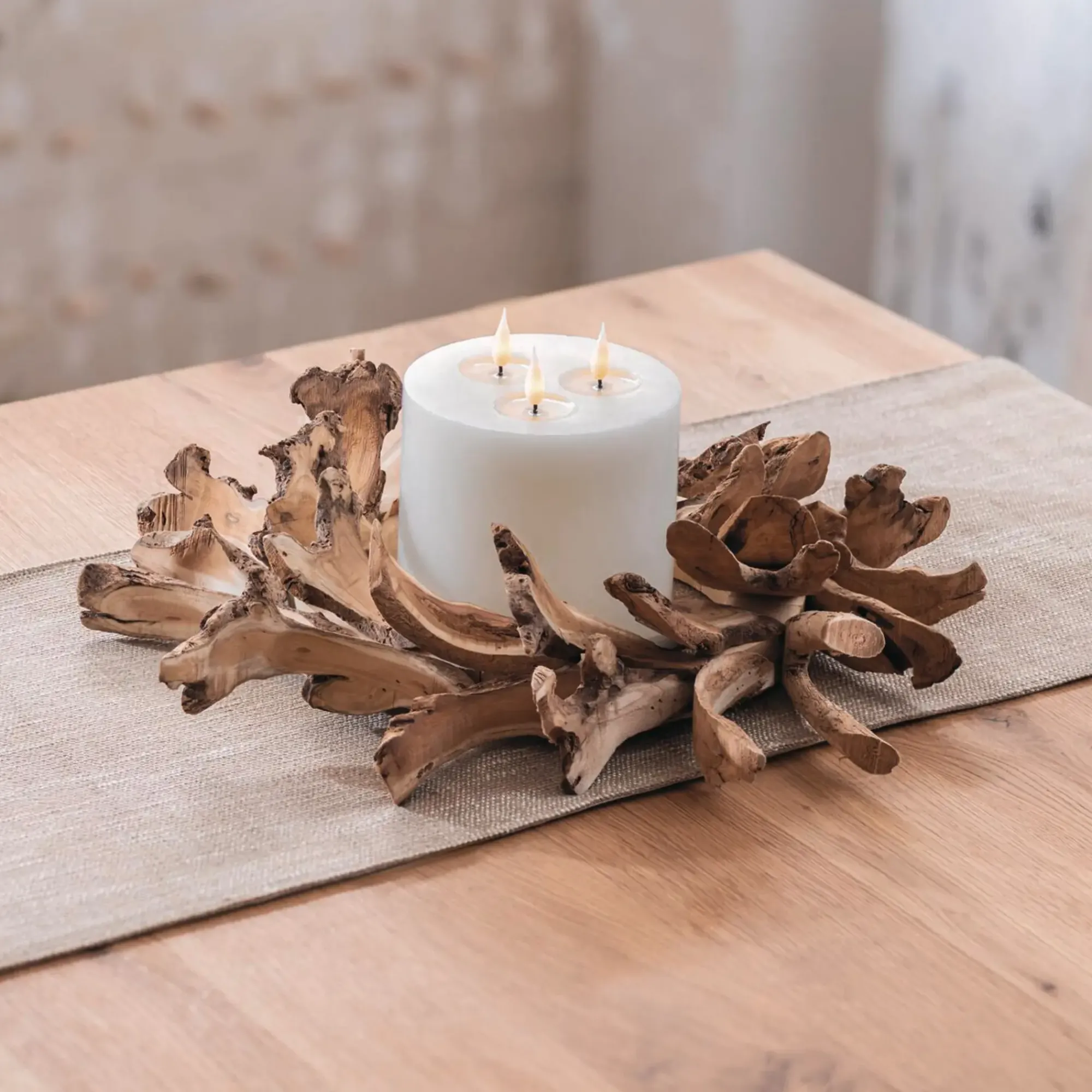 Adventskränze|Kränze|Frank Handels GmbH & Co. KG Dekokranz "Holzscheiben"