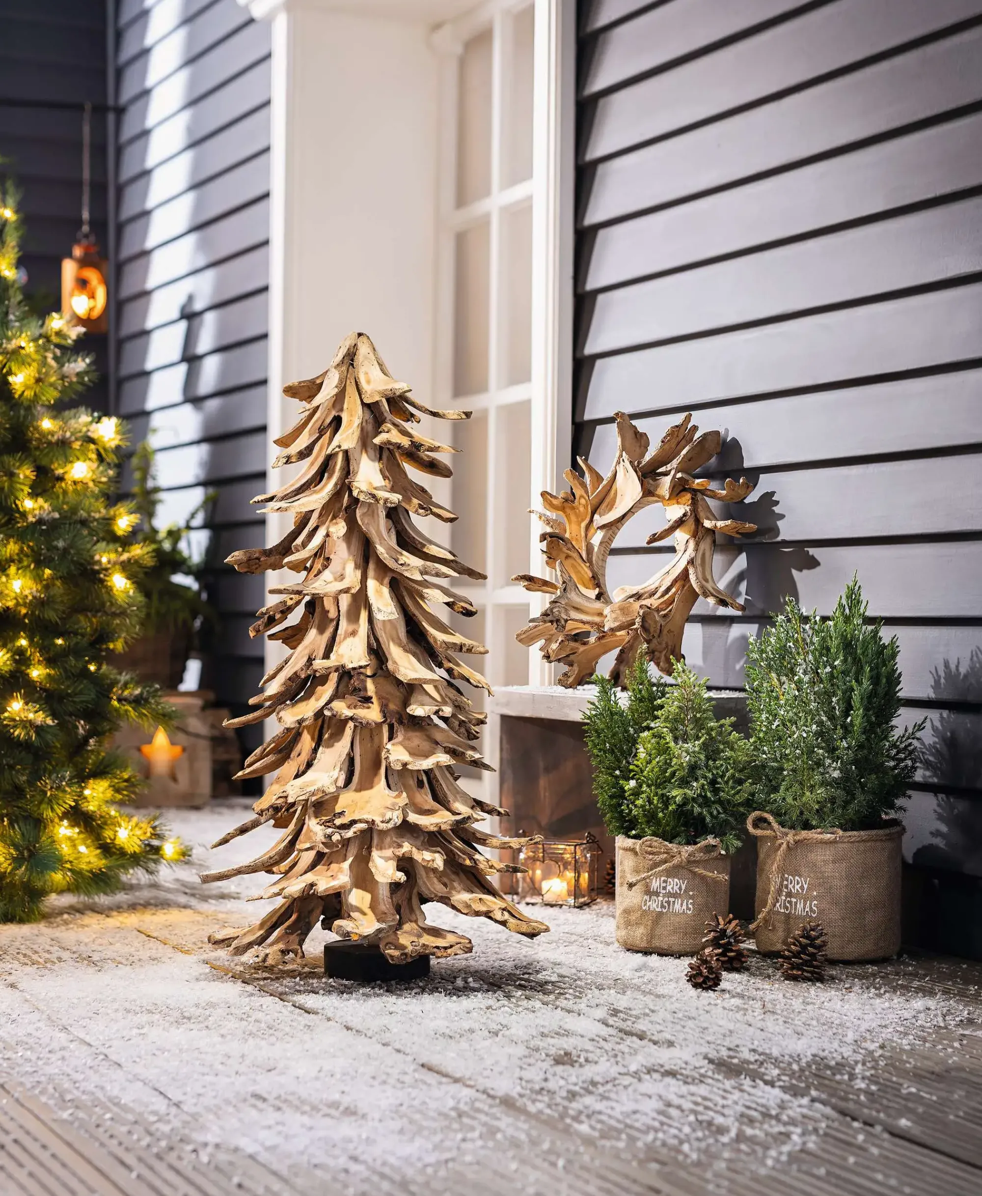 Adventskränze|Kränze|Frank Handels GmbH & Co. KG Dekokranz "Holzscheiben"