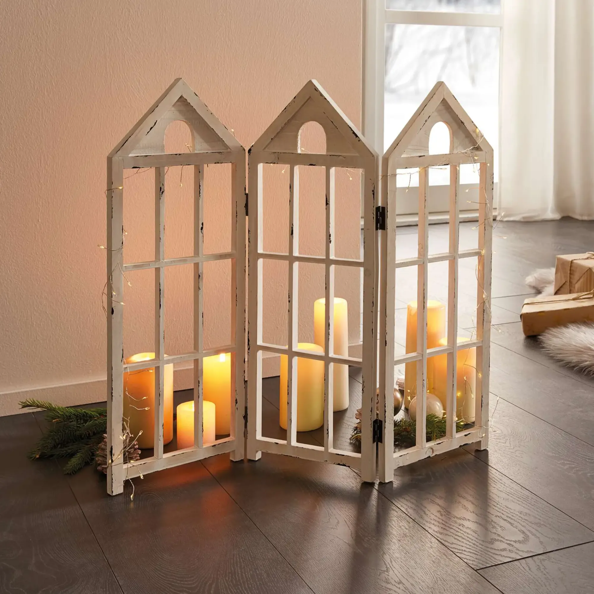 Regale|Wohnzimmer|Frank Handels GmbH & Co. KG Deko-Paravent "Häuser"