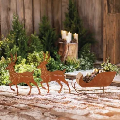 Weihnachtliche Gartendeko|Schlitten|Frank Handels GmbH & Co. KG Deko-Schlitten 