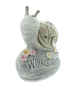 Gartenfiguren|Frank Handels GmbH & Co. KG Dekoschnecke "Willkommen"