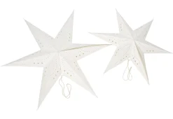 Sterne|Frank Handels GmbH & Co. KG Deko-Stern "White & Silver", 2er Set