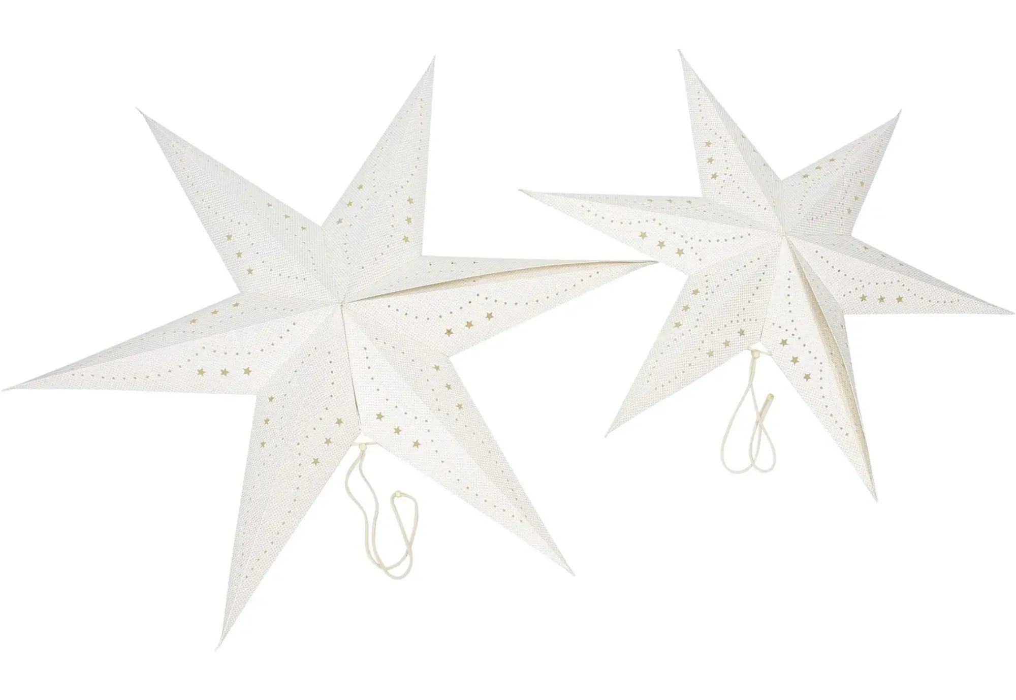 Sterne|Frank Handels GmbH & Co. KG Deko-Stern "White & Silver", 2er Set