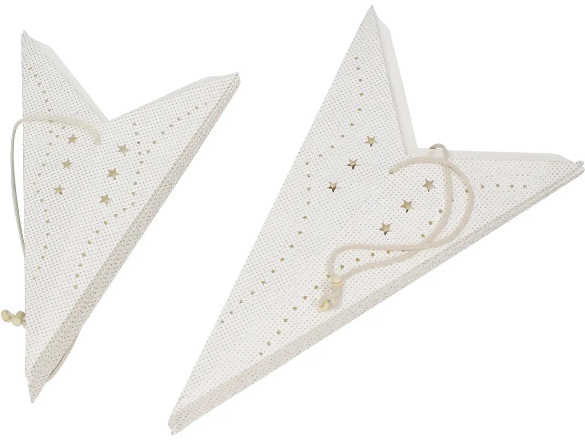 Sterne|Frank Handels GmbH & Co. KG Deko-Stern "White & Silver", 2er Set