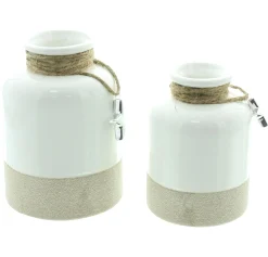 Weihnachtliche Dekofiguren|Chalet & Hütte|Frank Handels GmbH & Co. KG Dekovase "Silberstern", 2er Set