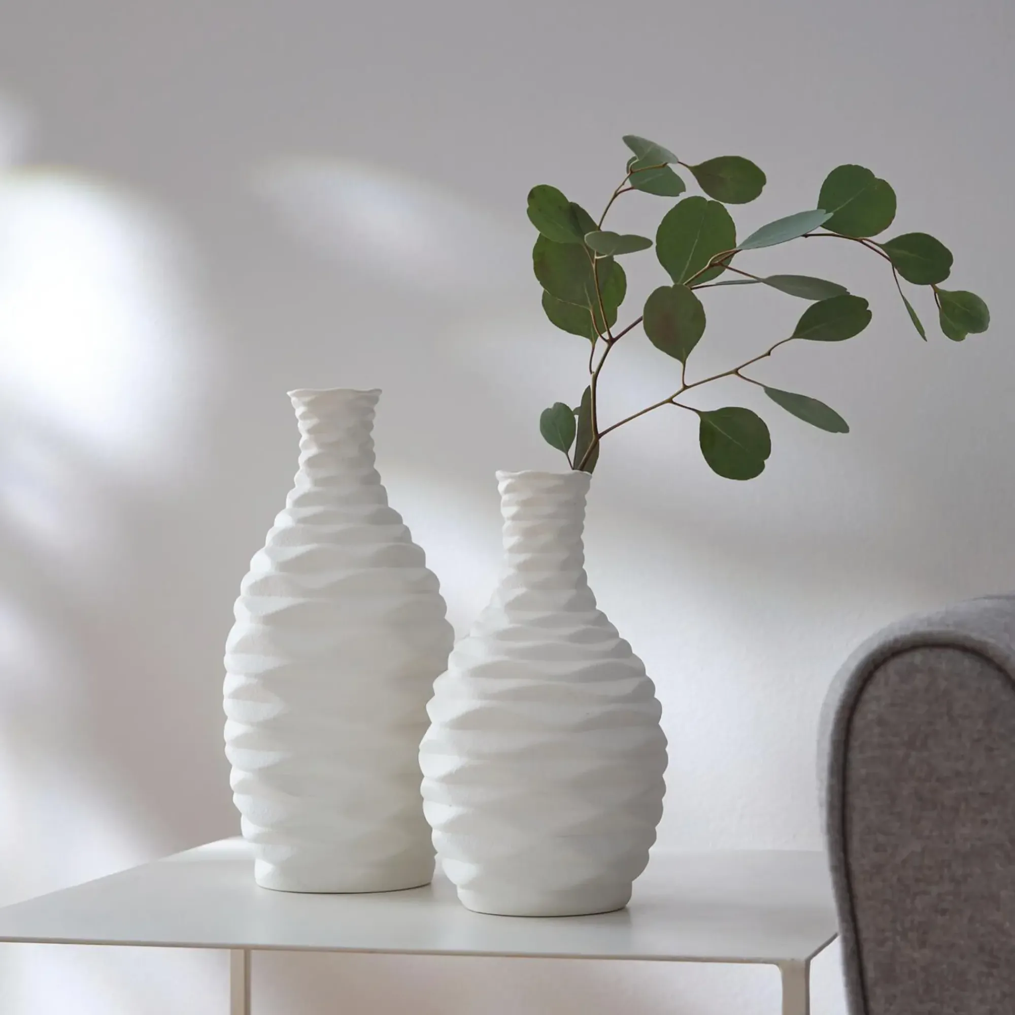 Dekovasen|Frank Handels GmbH & Co. KG Dekovase "White", 2er Set