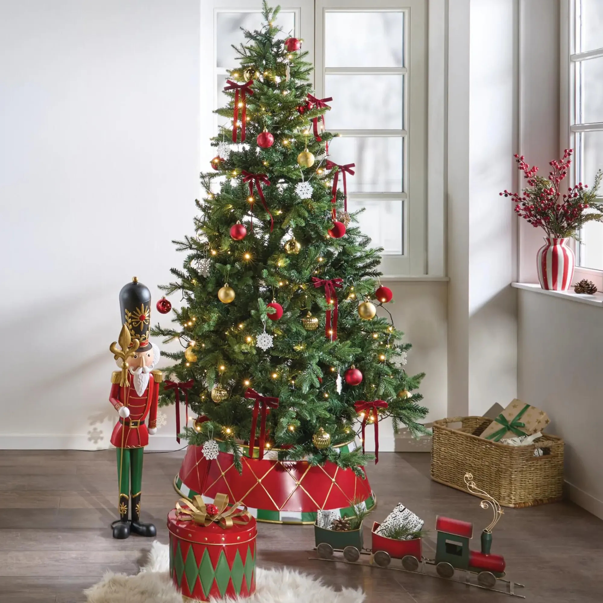 Weihnachtliche Dekofiguren|Baumschmuck|Frank Handels GmbH & Co. KG Deko-Zug "Weihnachten"