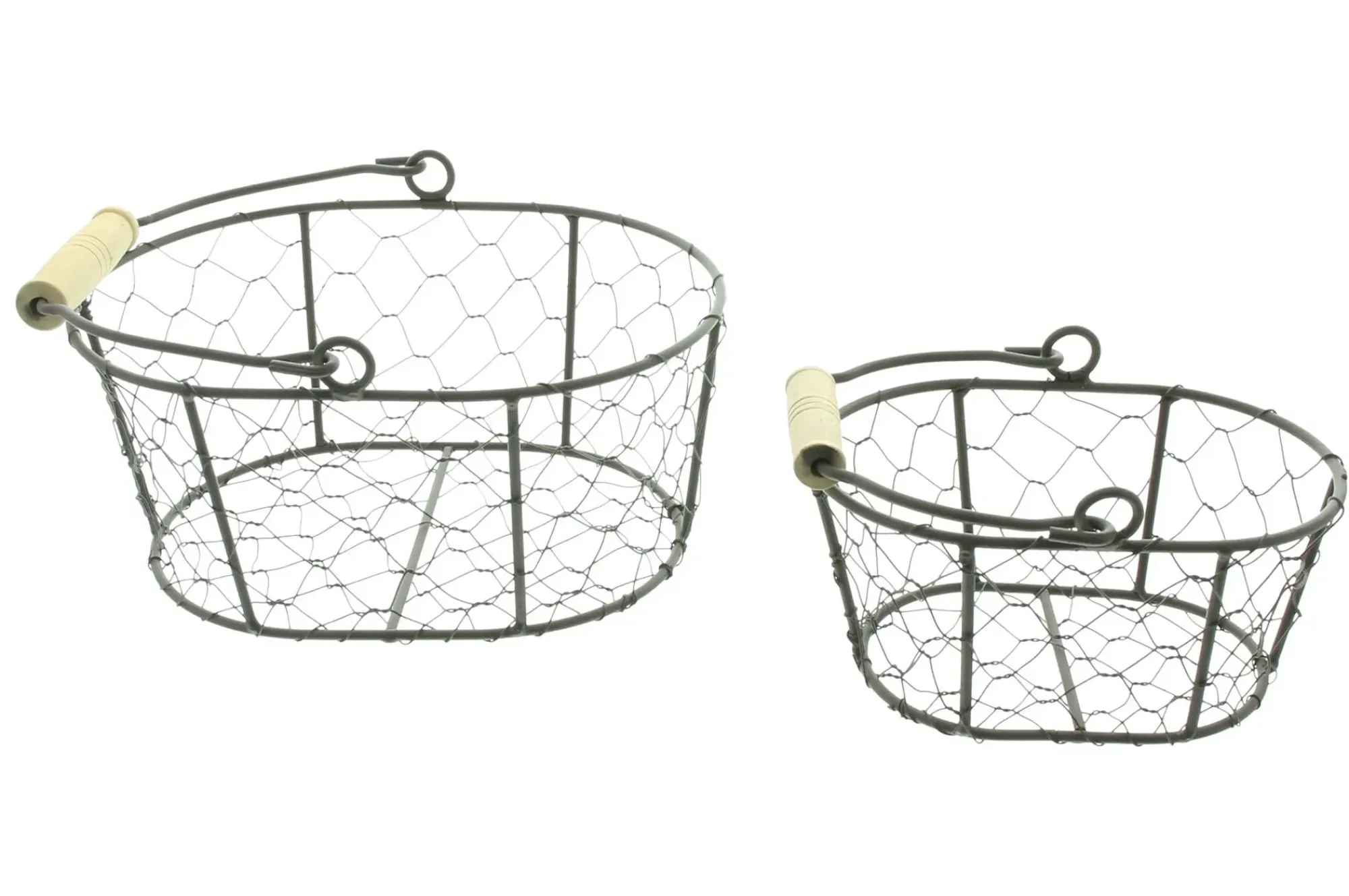 Bügelkörbe|Metallkörbe|Frank Handels GmbH & Co. KG Drahtkörbchen "Petit", 2er Set