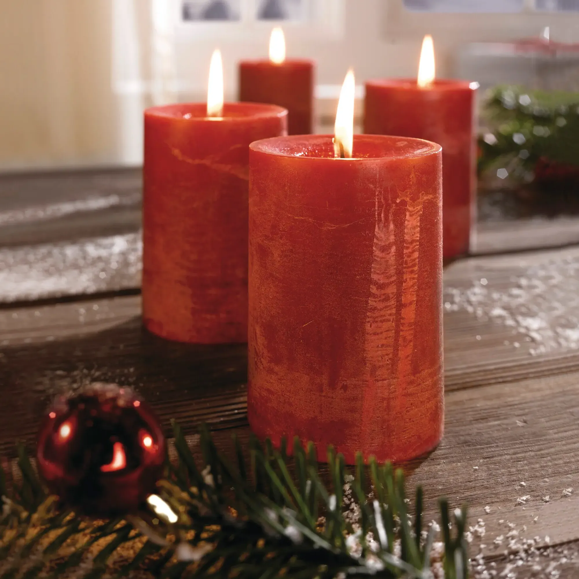 Kerzen & Led-Kerzen|Zubehör Für Adventskränze|Frank Handels GmbH & Co. KG Duftkerze "Zimtapfel", 4er Set