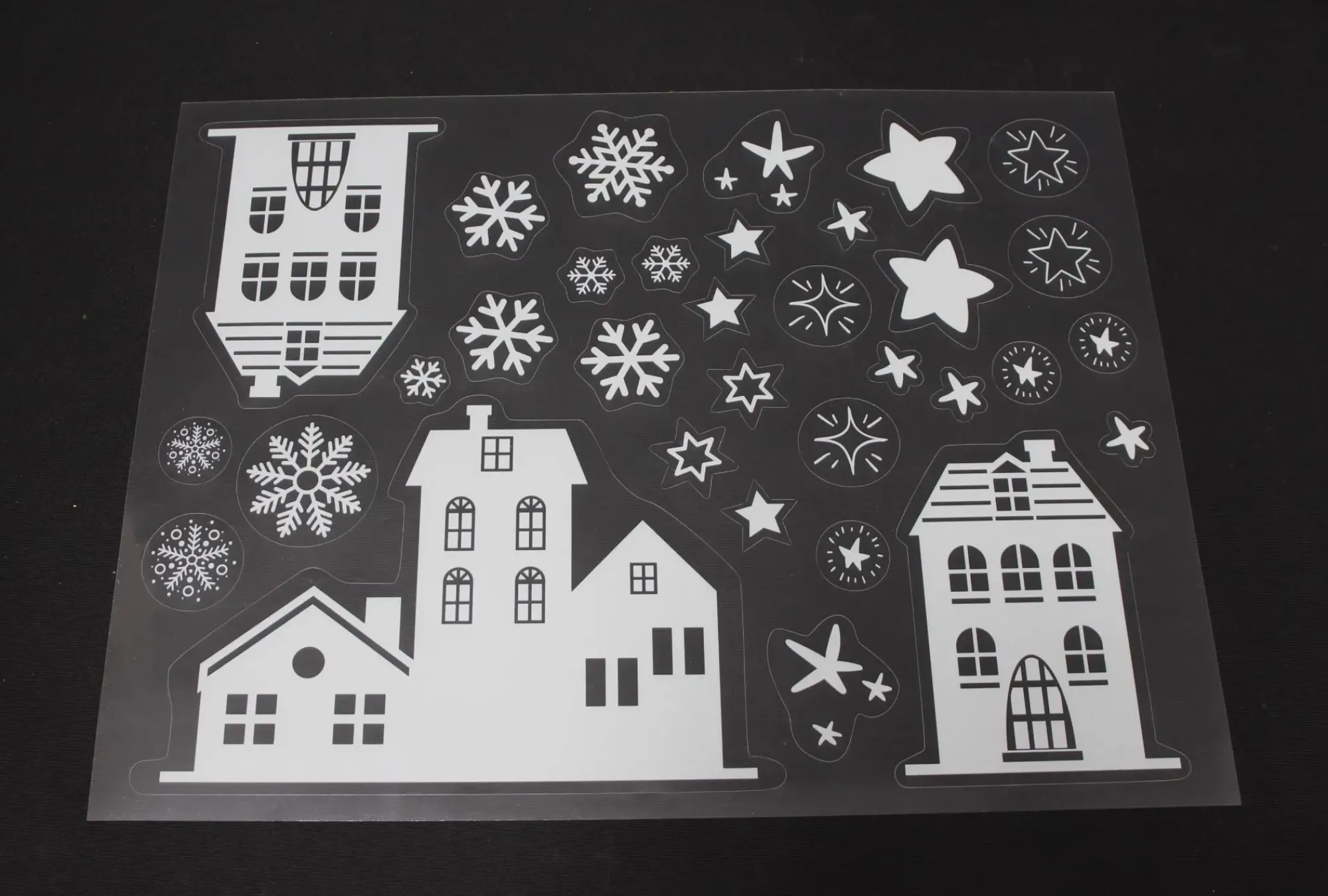 Weihnachtliche Wanddeko|Frank Handels GmbH & Co. KG Fenstersticker "Winterhäuser", 109er Set