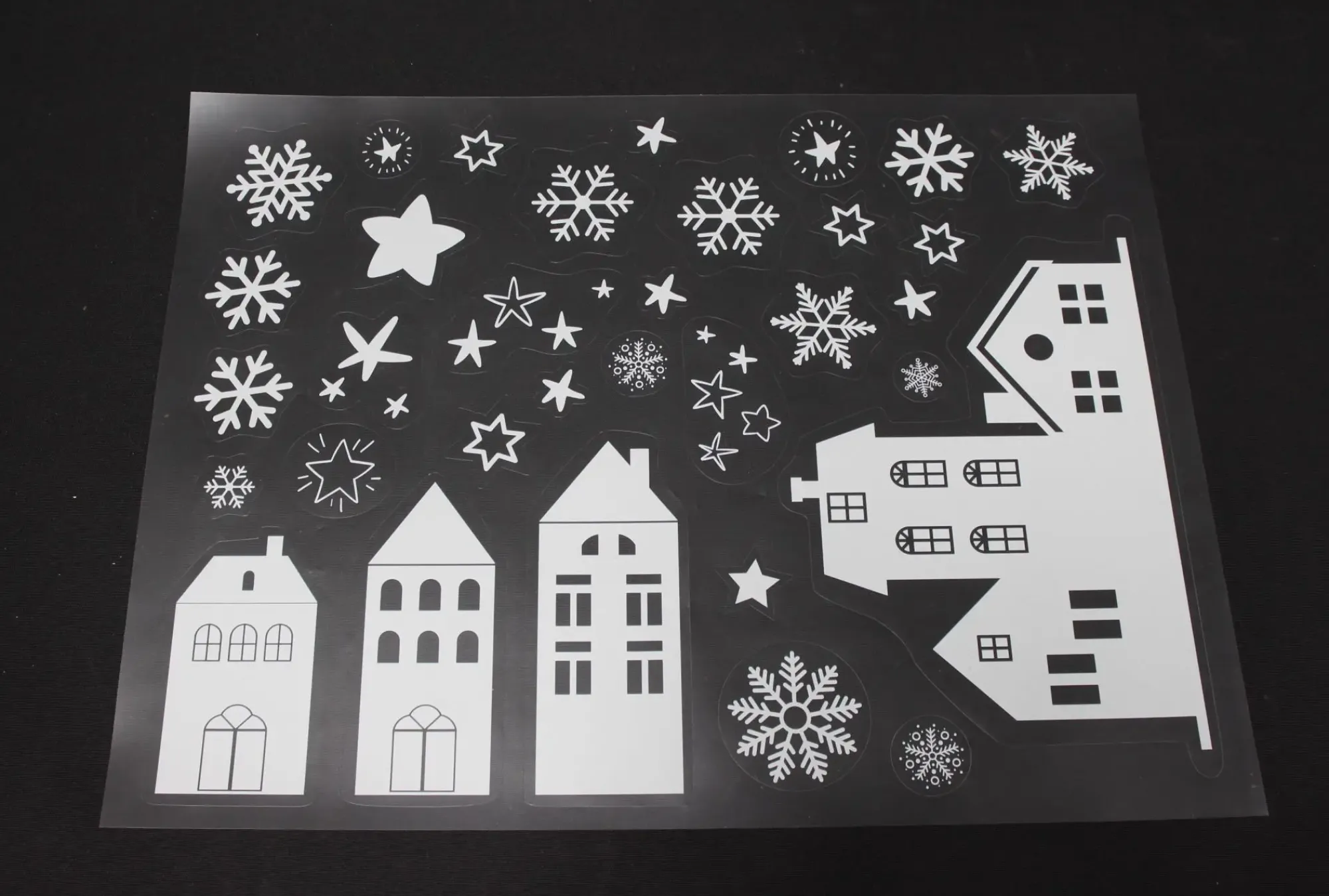 Weihnachtliche Wanddeko|Frank Handels GmbH & Co. KG Fenstersticker "Winterhäuser", 109er Set