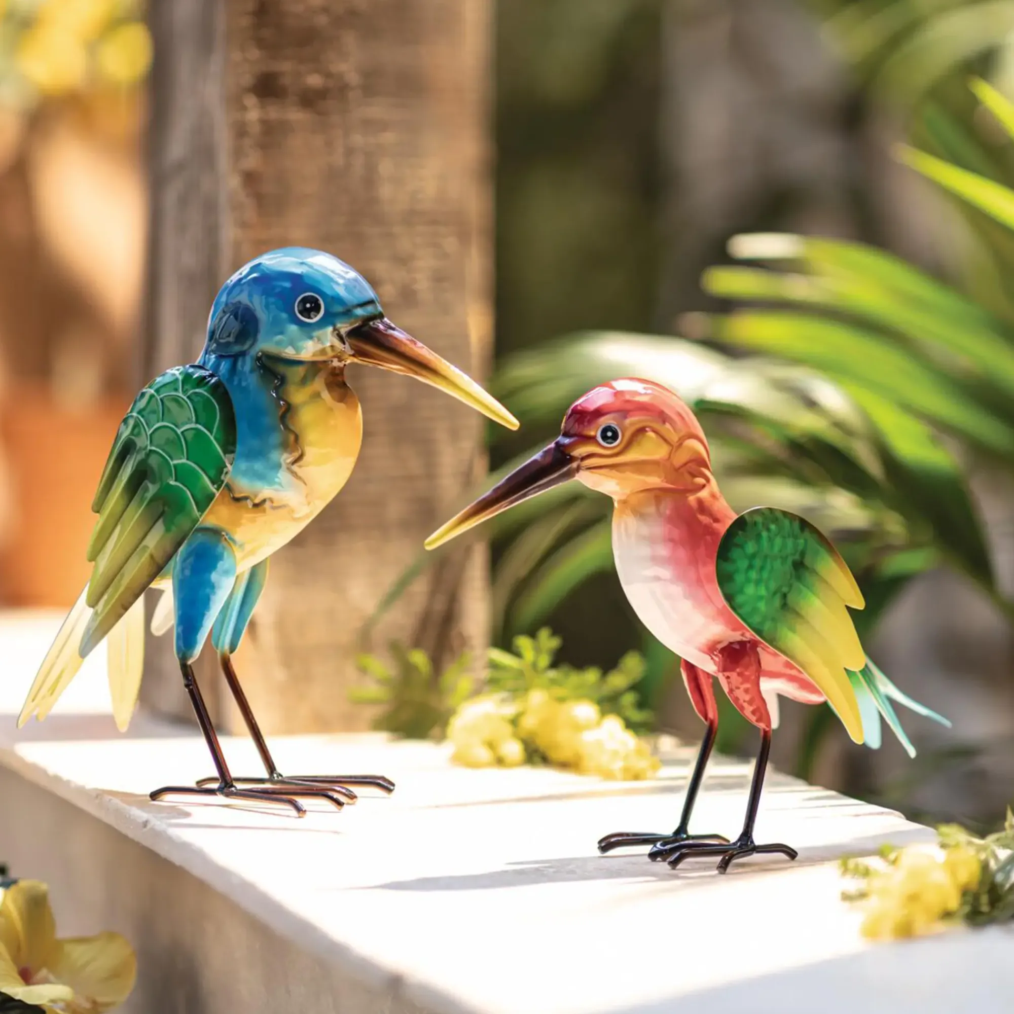 Gartenfiguren|Dekofiguren|Frank Handels GmbH & Co. KG Figur "Bunter Vogel", 2er Set