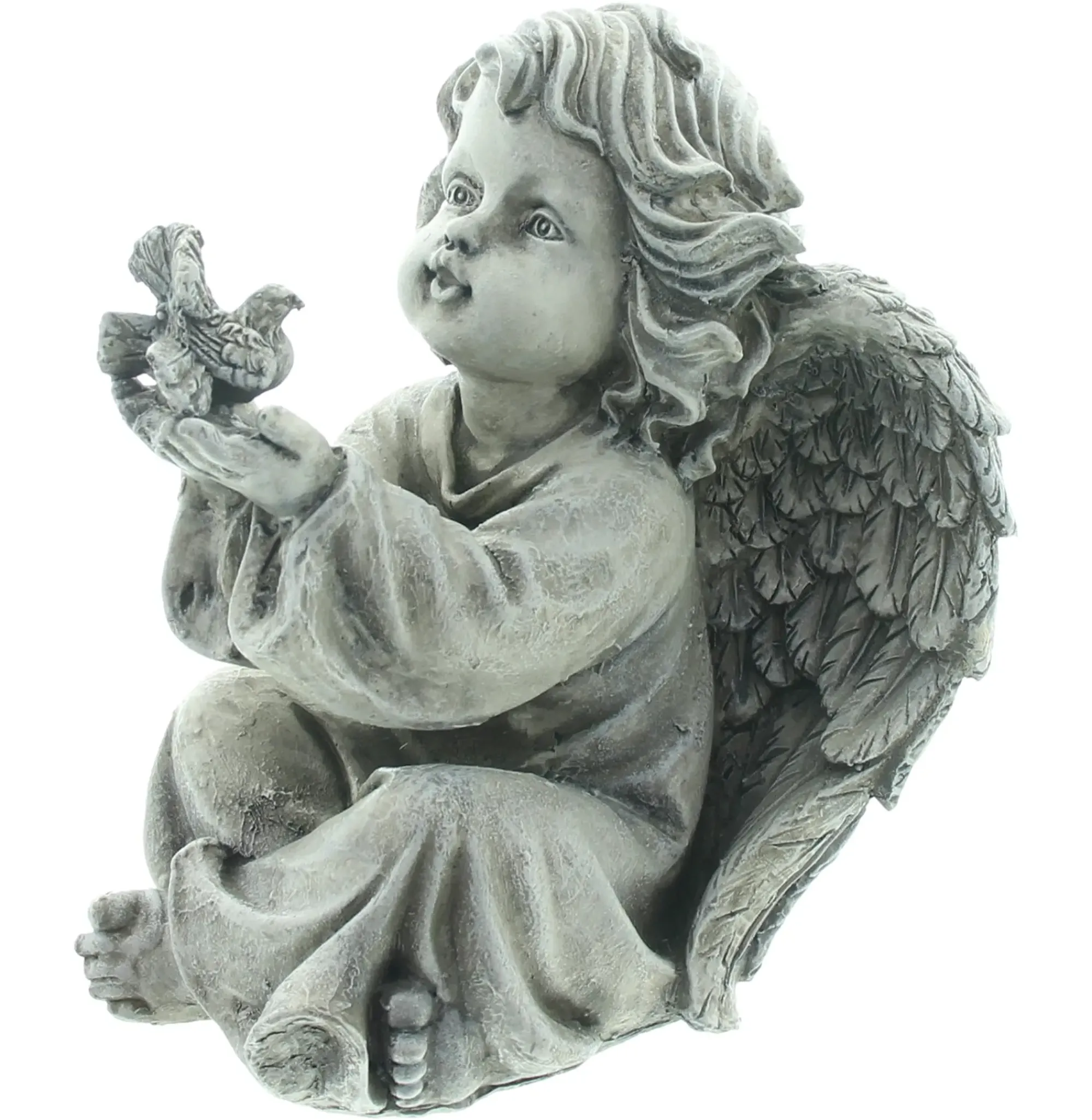 Herbstgarten|Grabschmuck|Frank Handels GmbH & Co. KG Figur "Engel mit Vogel"