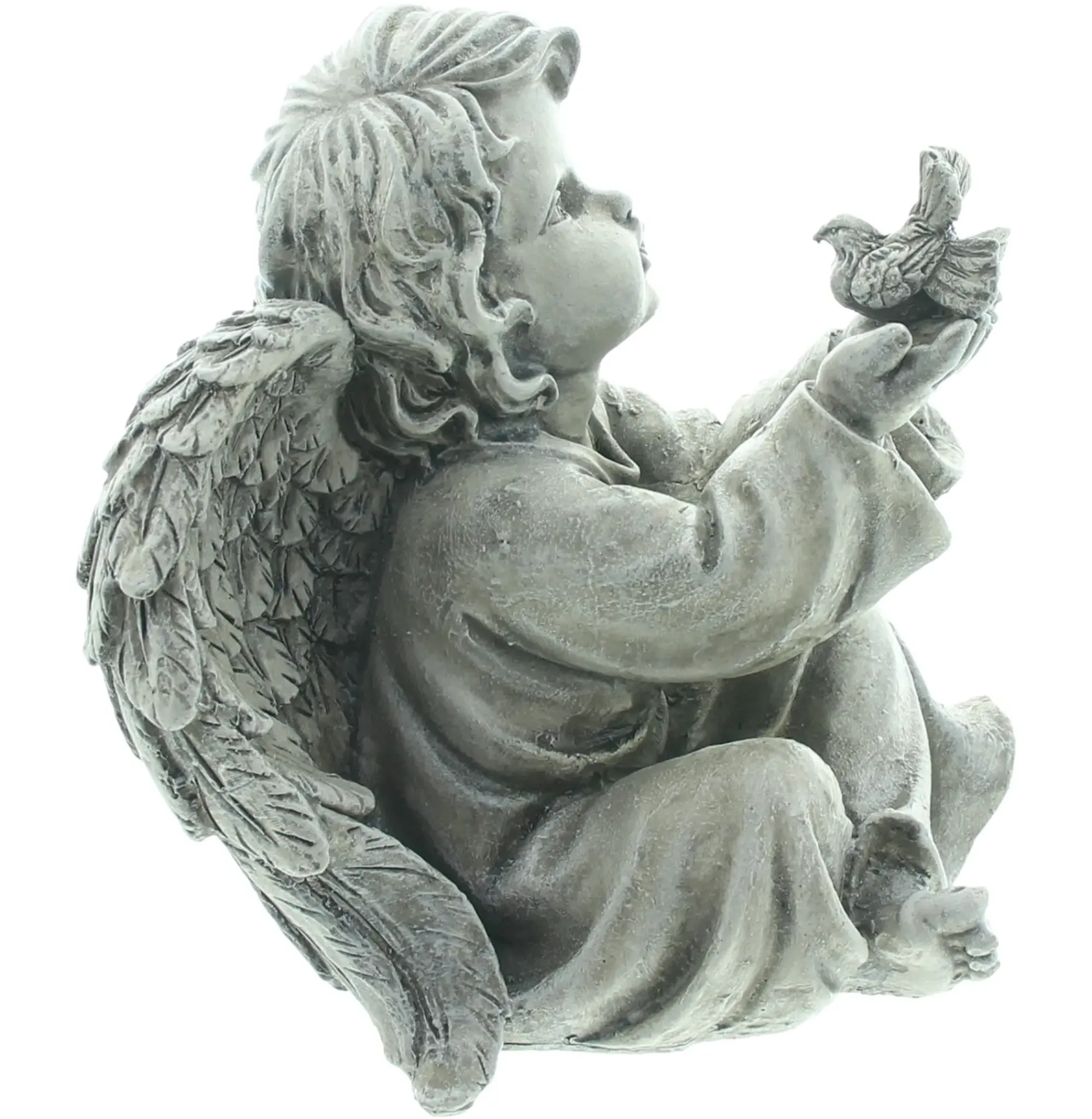 Herbstgarten|Grabschmuck|Frank Handels GmbH & Co. KG Figur "Engel mit Vogel"