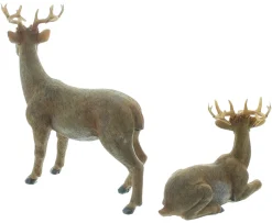 Weihnachtliche Dekofiguren|Frank Handels GmbH & Co. KG Figur "Hirschpaar", 2er Set