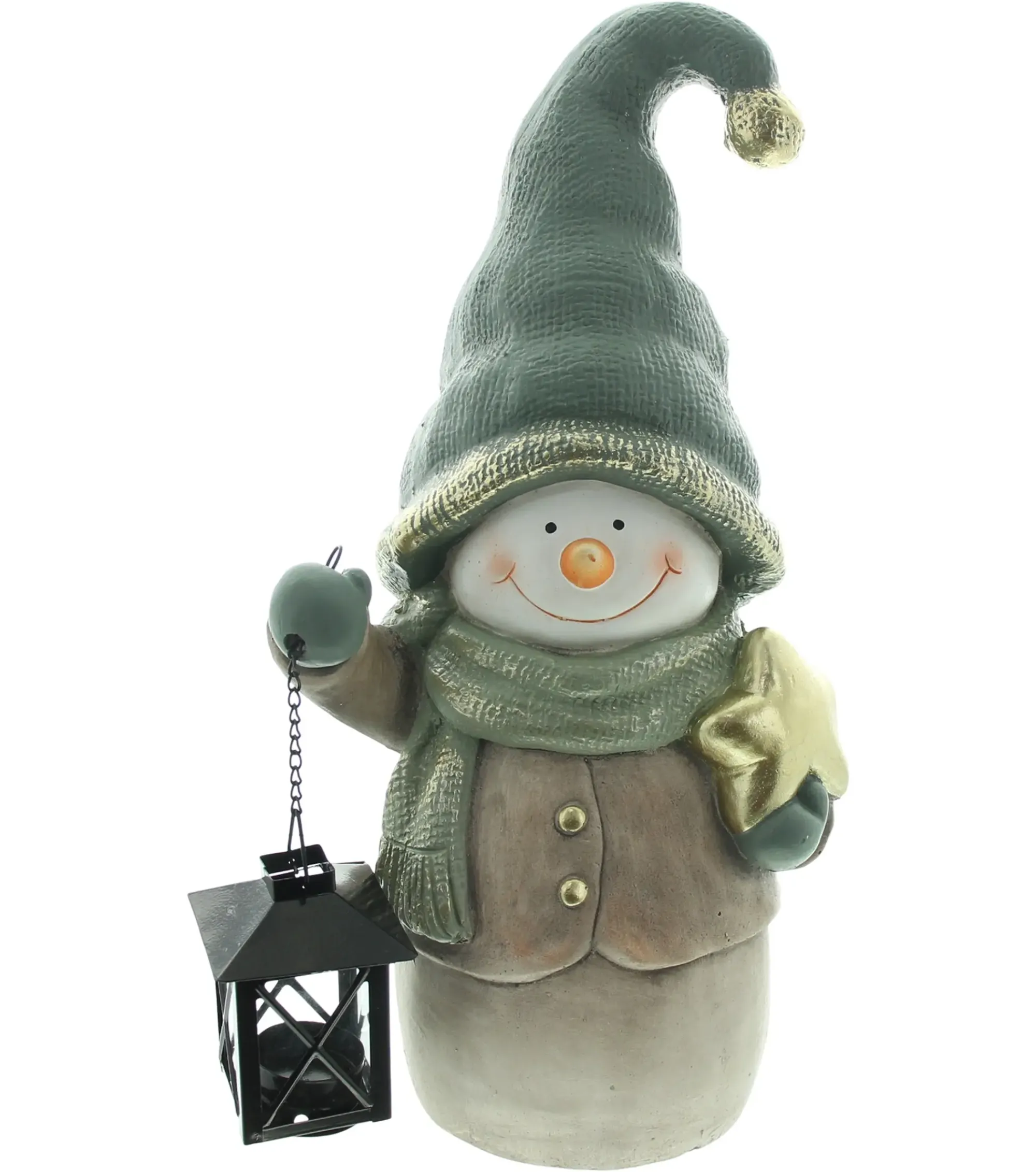 Weihnachtliche Dekofiguren|Frank Handels GmbH & Co. KG Figur "Schneemann mit Laterne"