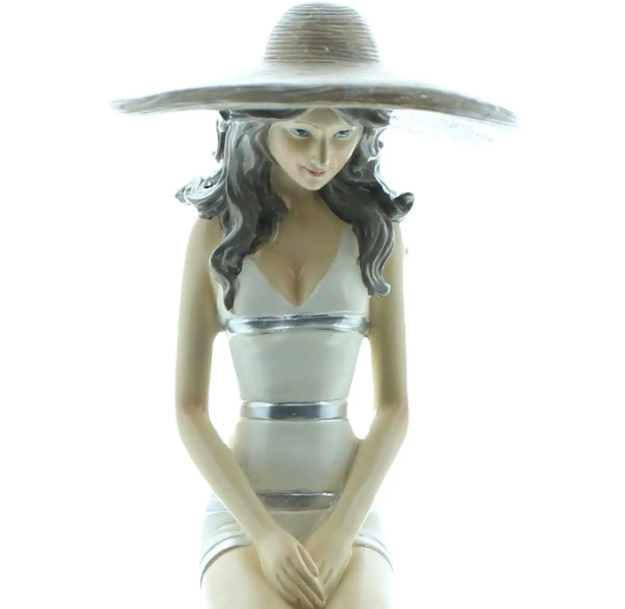 Dekofiguren|Frank Handels GmbH & Co. KG Figur "Stranddame auf Fels"