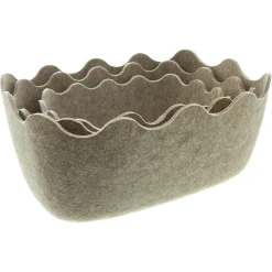 Schalen|Dekoschalen & -Etageren|Frank Handels GmbH & Co. KG Filz-Schale "Wellenrand", 3er Set